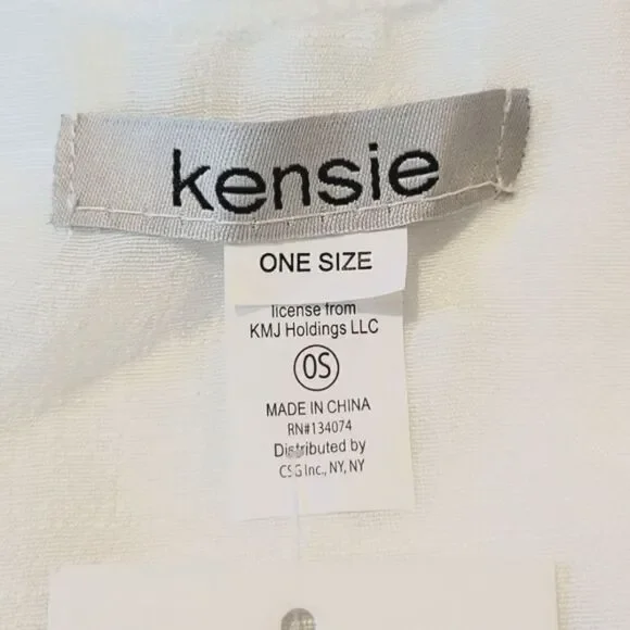 Kensie White Lace Trim Cover-Up Plus Size - Picture 6 of 9